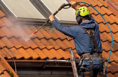 Démoussage et hydrofuge de toiture à Migné